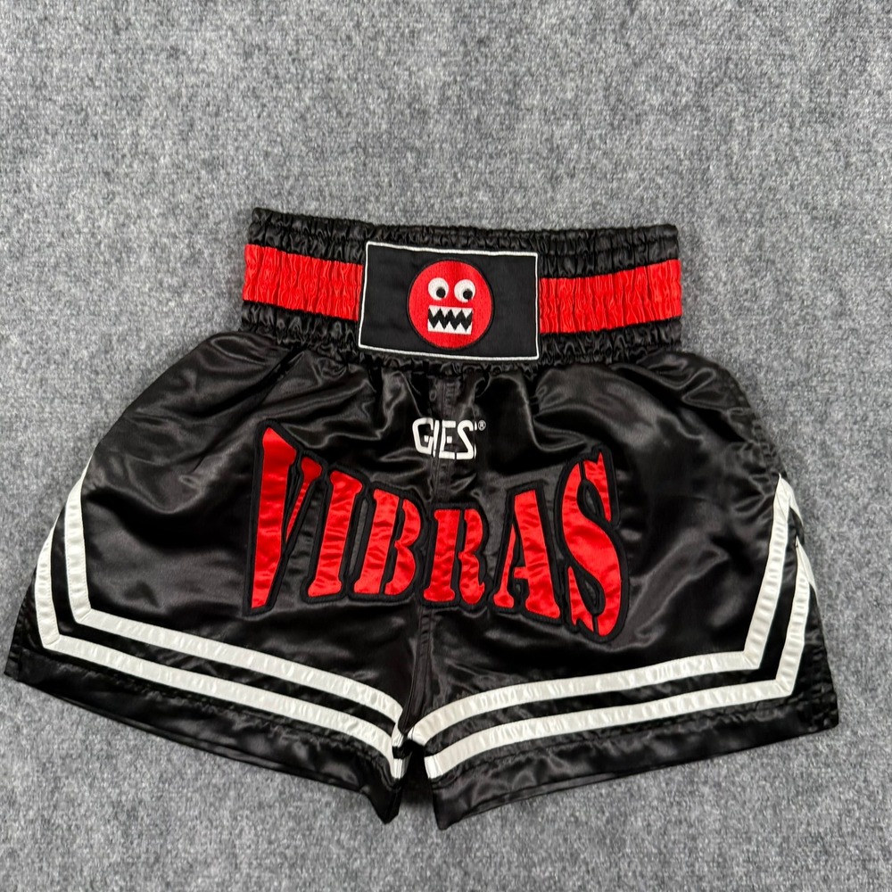 Guess Shorts XSmall Black Red Vibras x J Balvin Thai Boxing Kickboxing NWT Men's